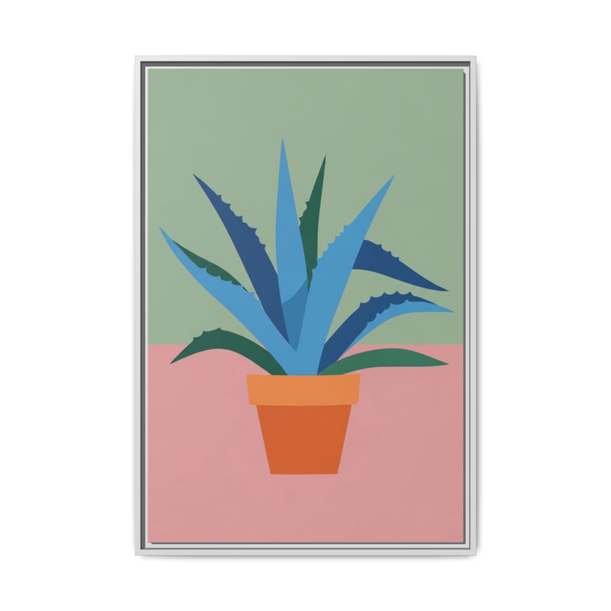 Desert Botanical No. 1: The Agave — Framed Canvas