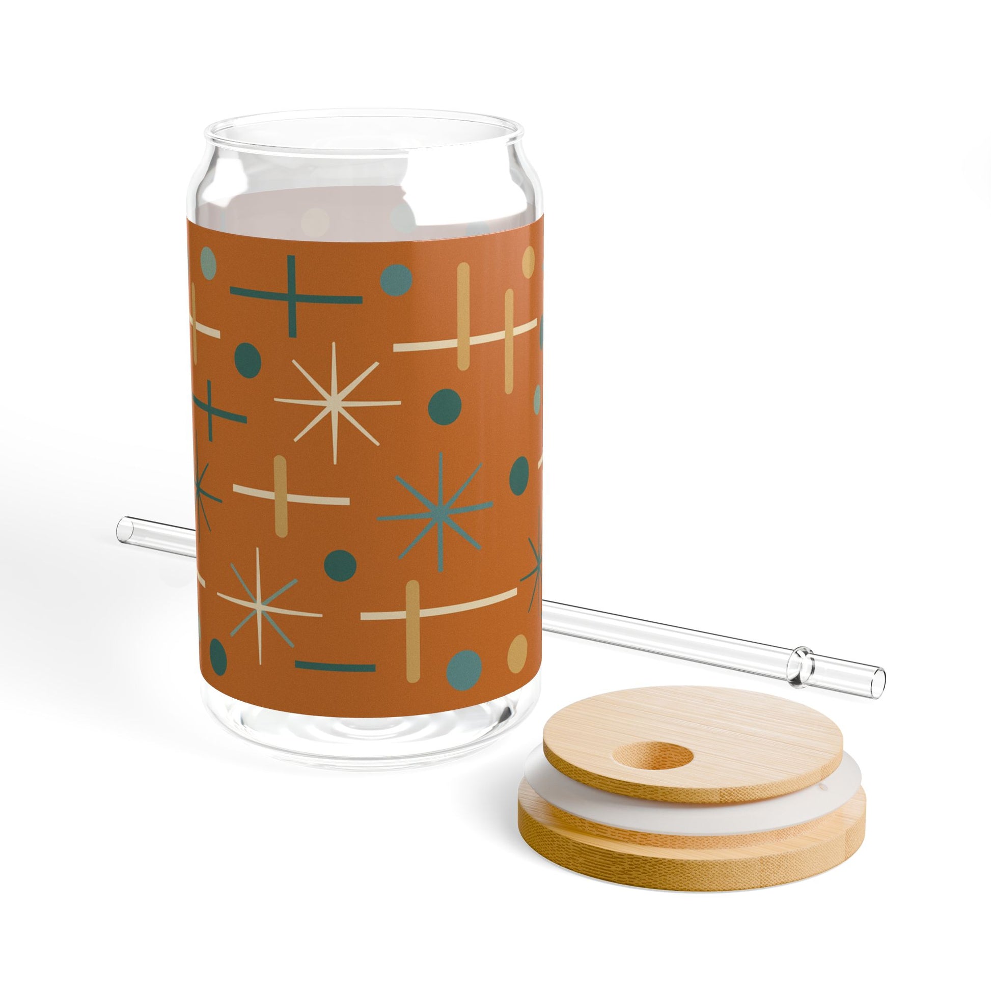 Atomic Starburst Sipper Glass (16oz)
