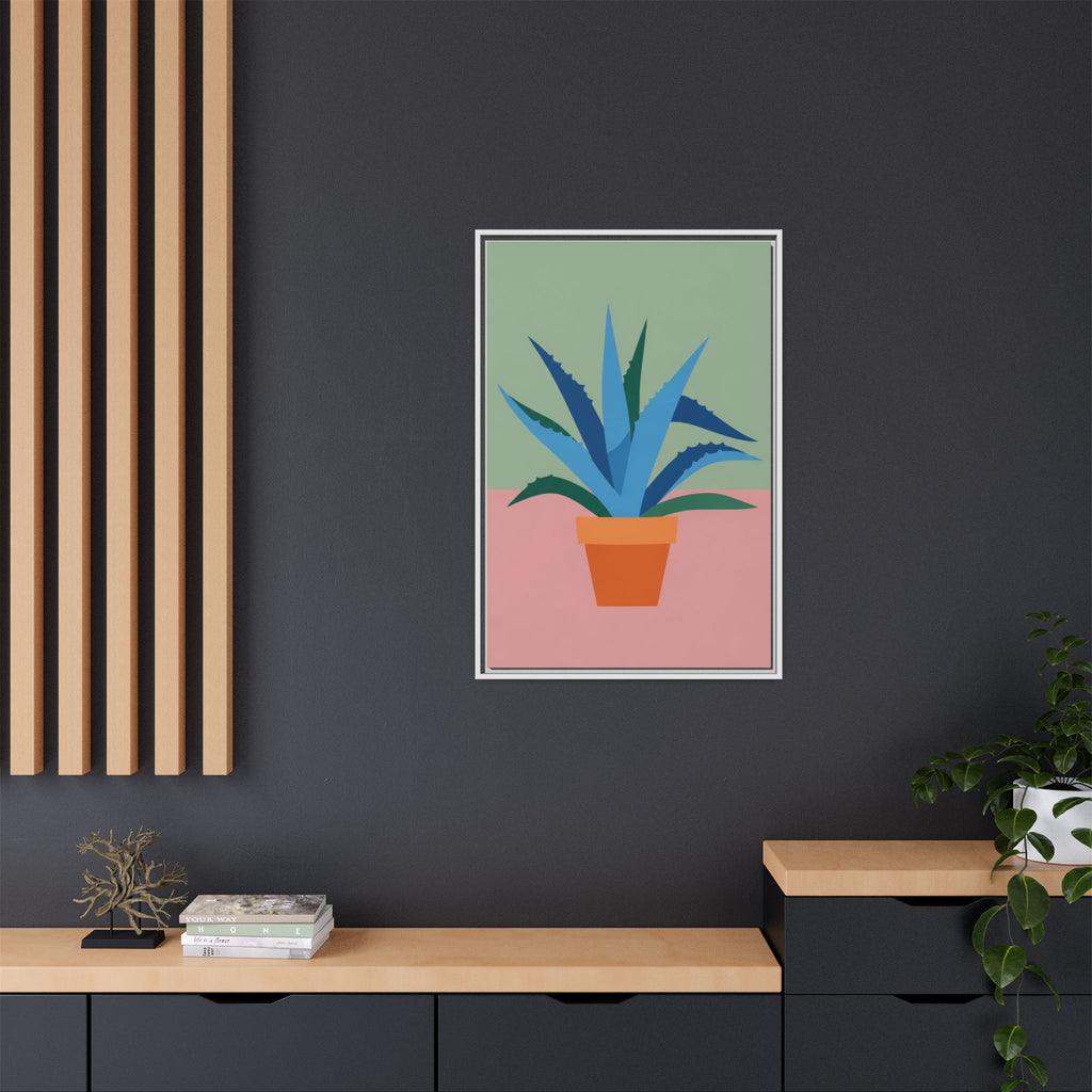 Desert Botanical No. 1: The Agave — Framed Canvas