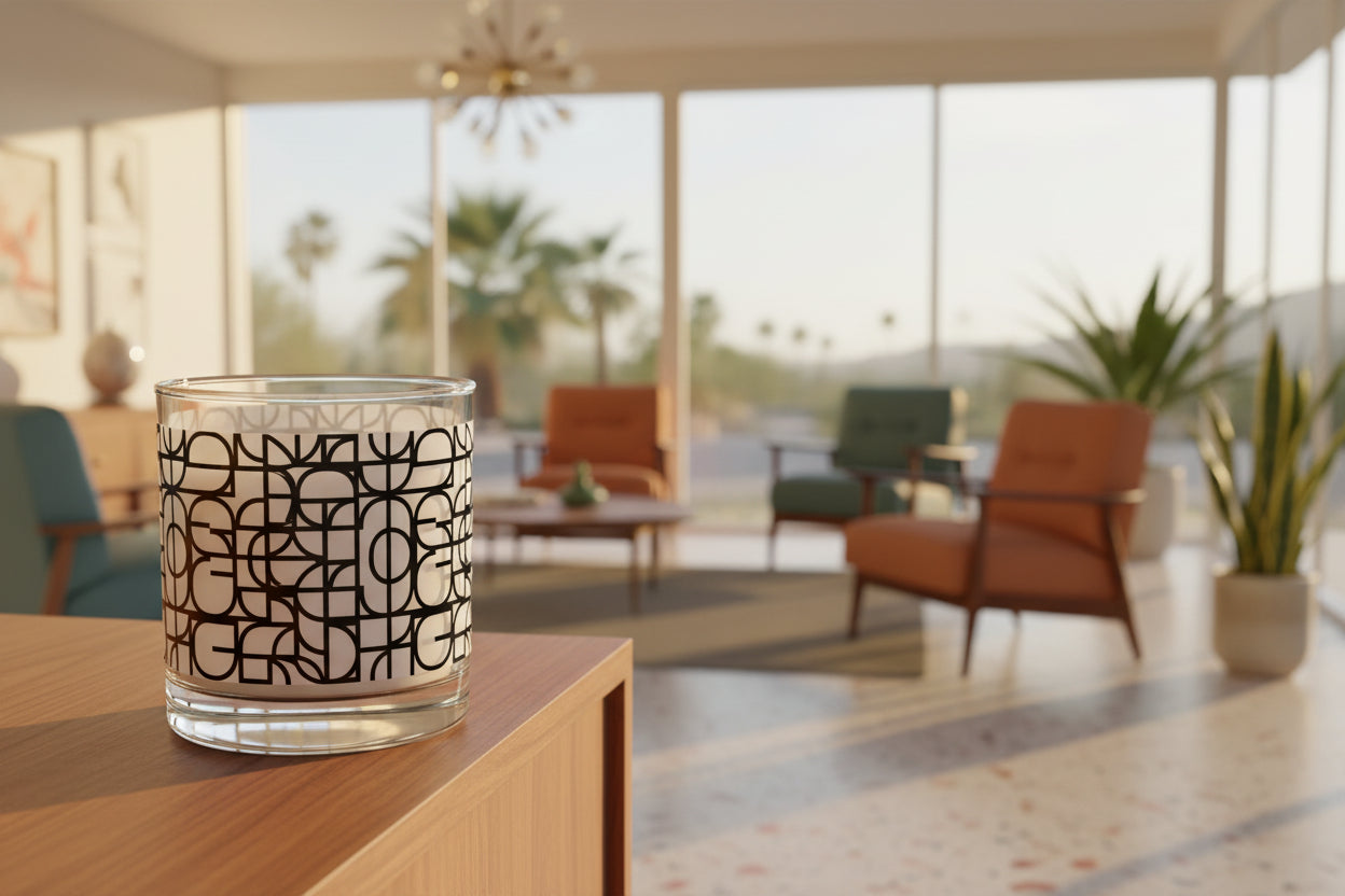 The "Bauhaus Grid" Rocks Glass | 10oz Mid-Century Tumbler