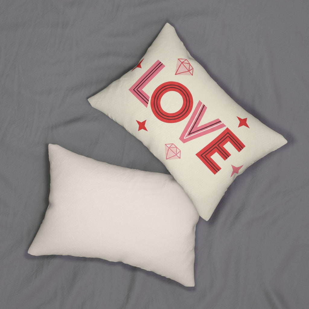 The Retro Love Lumbar Pillow — Atomic Typography