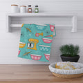 The Atomic Kitchen Tea Towel — Retro Pyrex Pattern (Cotton Twill)