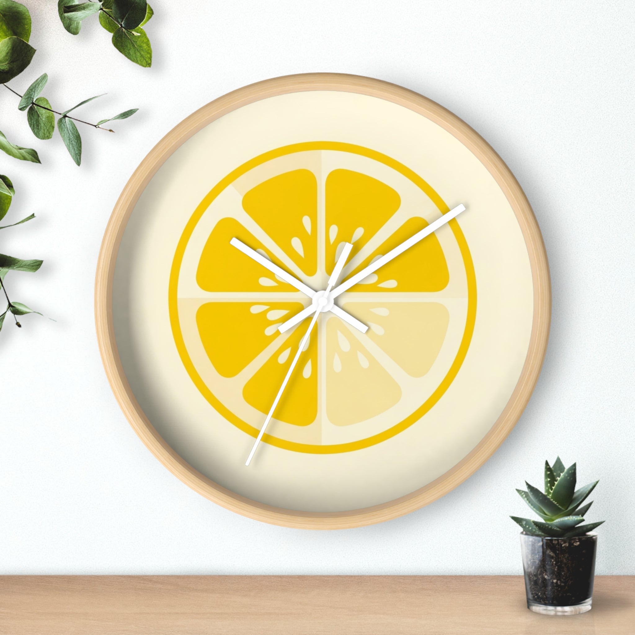 The Atomic Lemon Wall Clock — Retro Citrus Print