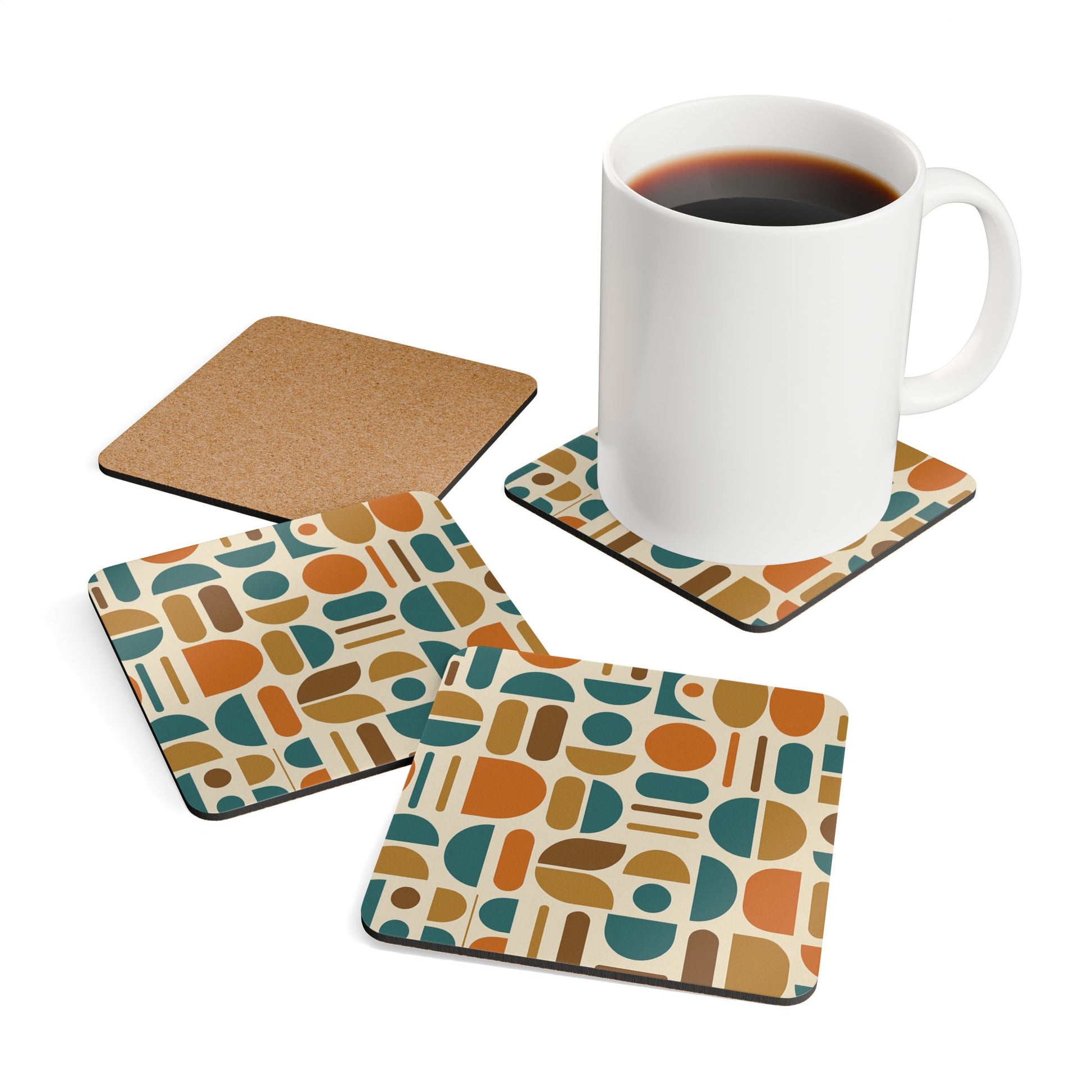 Atomic Groove Cork Coaster Set (4 pcs)