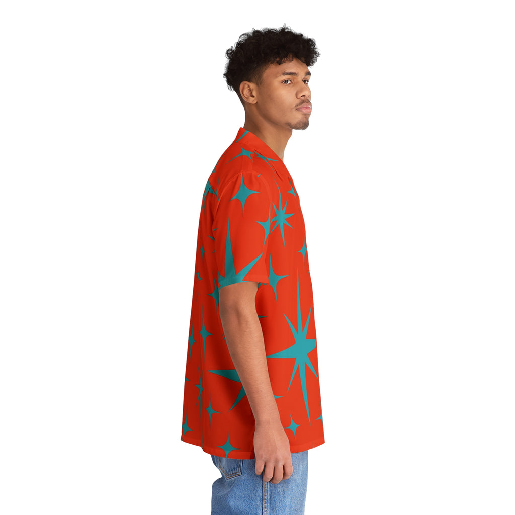 Vibrant Starburst Men's Hawaiian Shirt - Perfect for Summer, Parties & Vacations