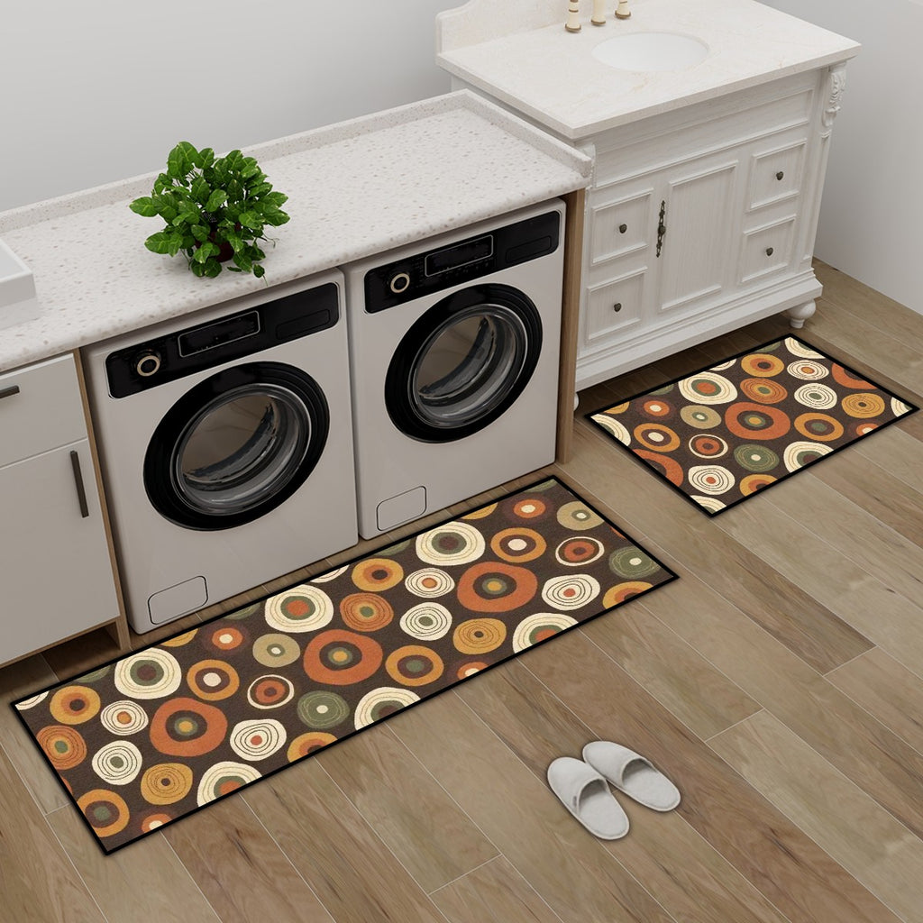 Pure Mid Century Kitchen Rug Set — Non‑Slip Washable Floor Mats
