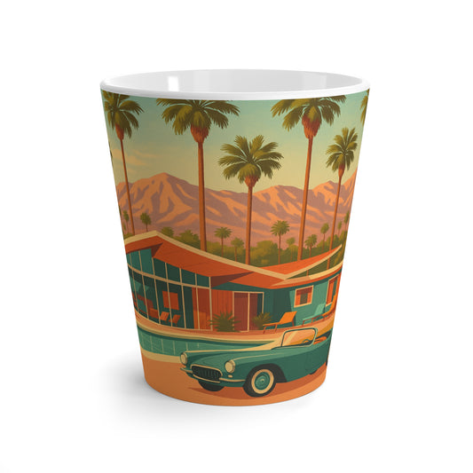 Retro Palm Springs Latte Mug – Vintage Vibes with Every Sip