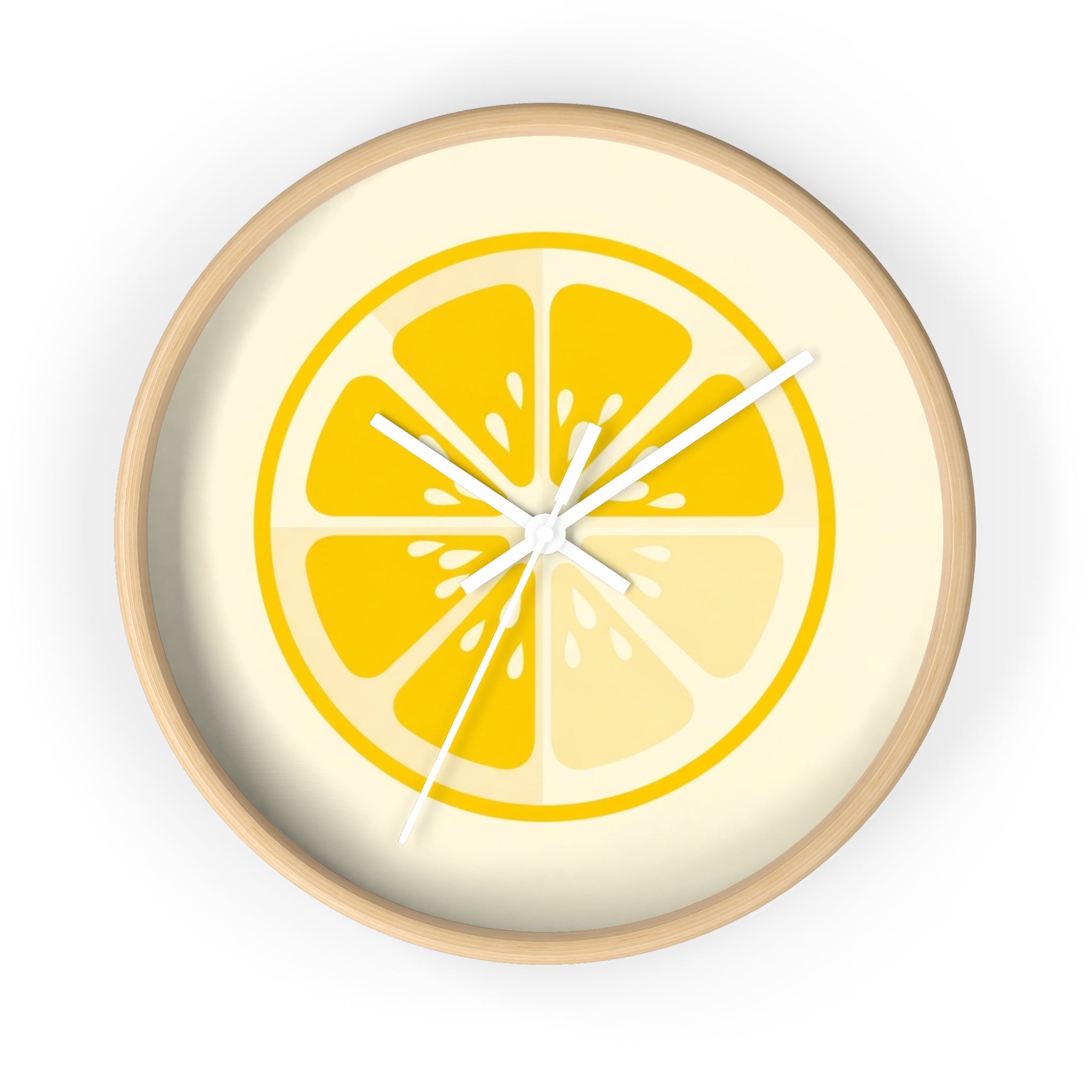 The Atomic Lemon Wall Clock — Retro Citrus Print