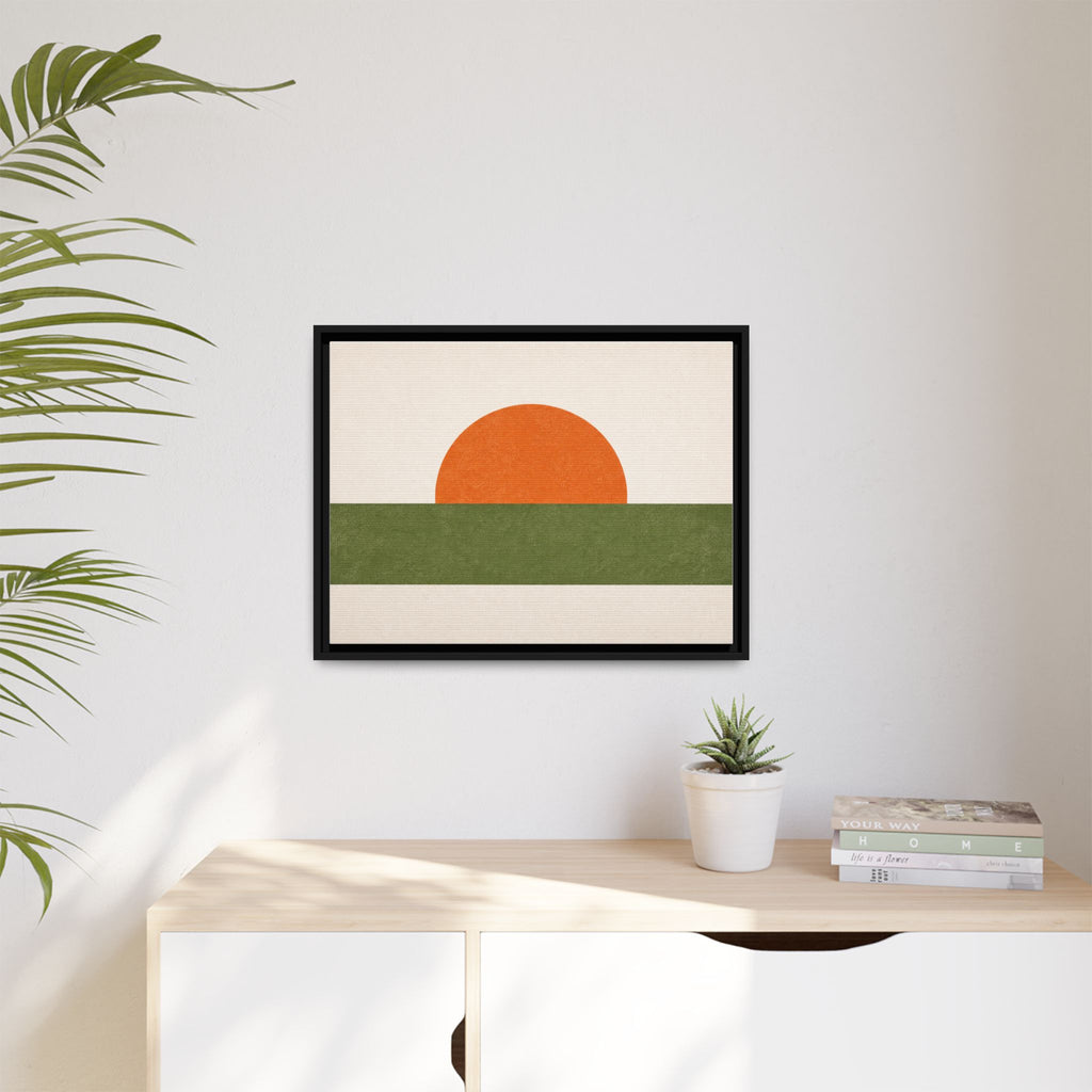 Mid-Century Abstract No. 1: The Sun — Framed Canvas