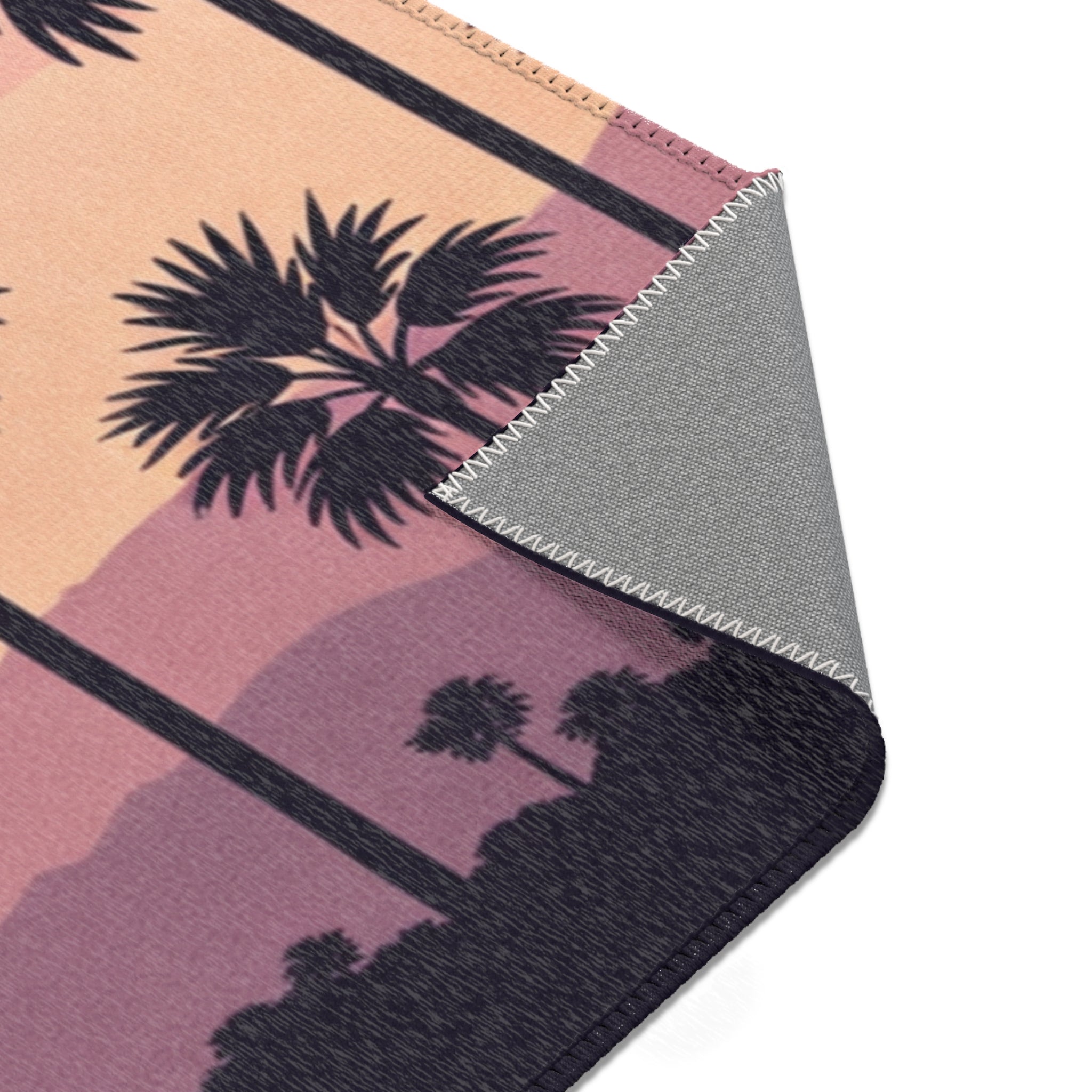 The Desert Dusk Area Rug — Palm Springs Sunset (Chenille)
