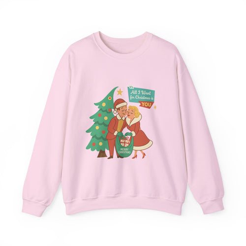 All I Want for Christmas Is You” Retro Sweatshirt – Mid Century Holiday Charm