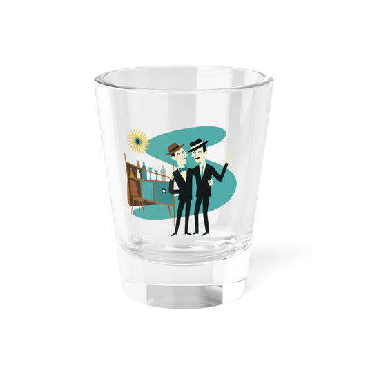 Atomic Gays Shot Glass – 1.5oz Retro MCM Pride Barware