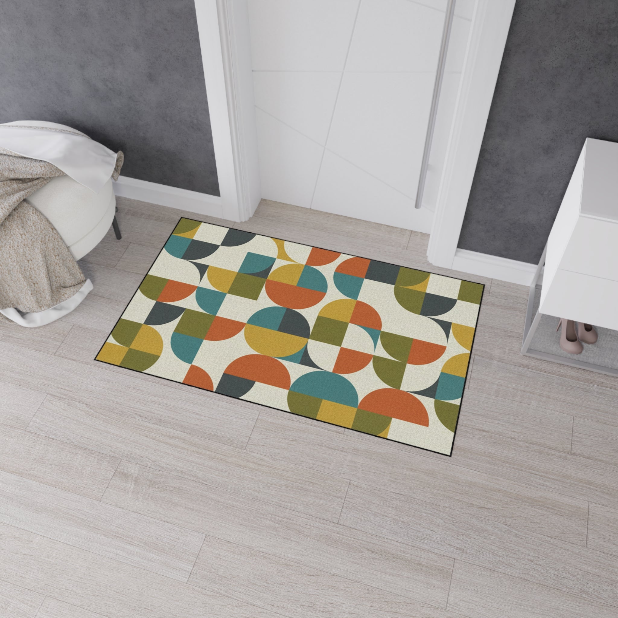 Bauhaus Bath Mat | Mid-Century Modern Floor Mat Scandi Design