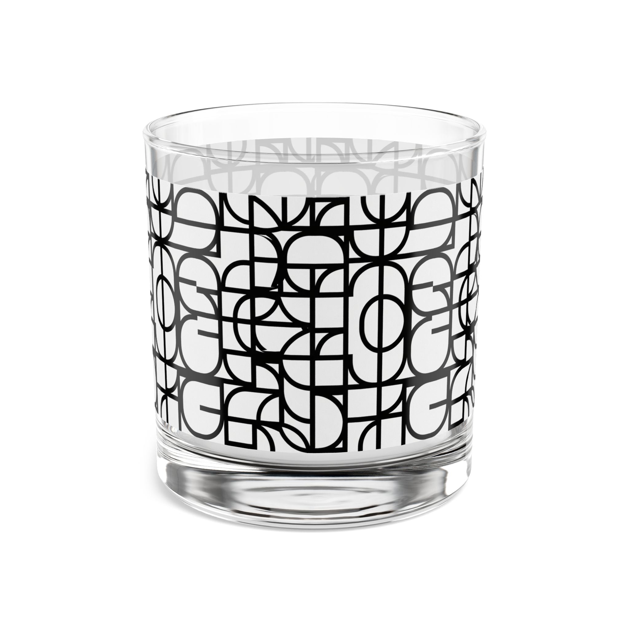 The "Bauhaus Grid" Rocks Glass | 10oz Mid-Century Tumbler