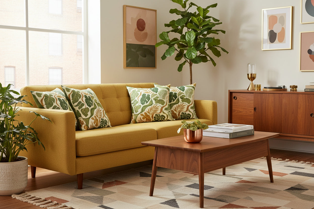 Palm Springs Jungle Throw Pillow