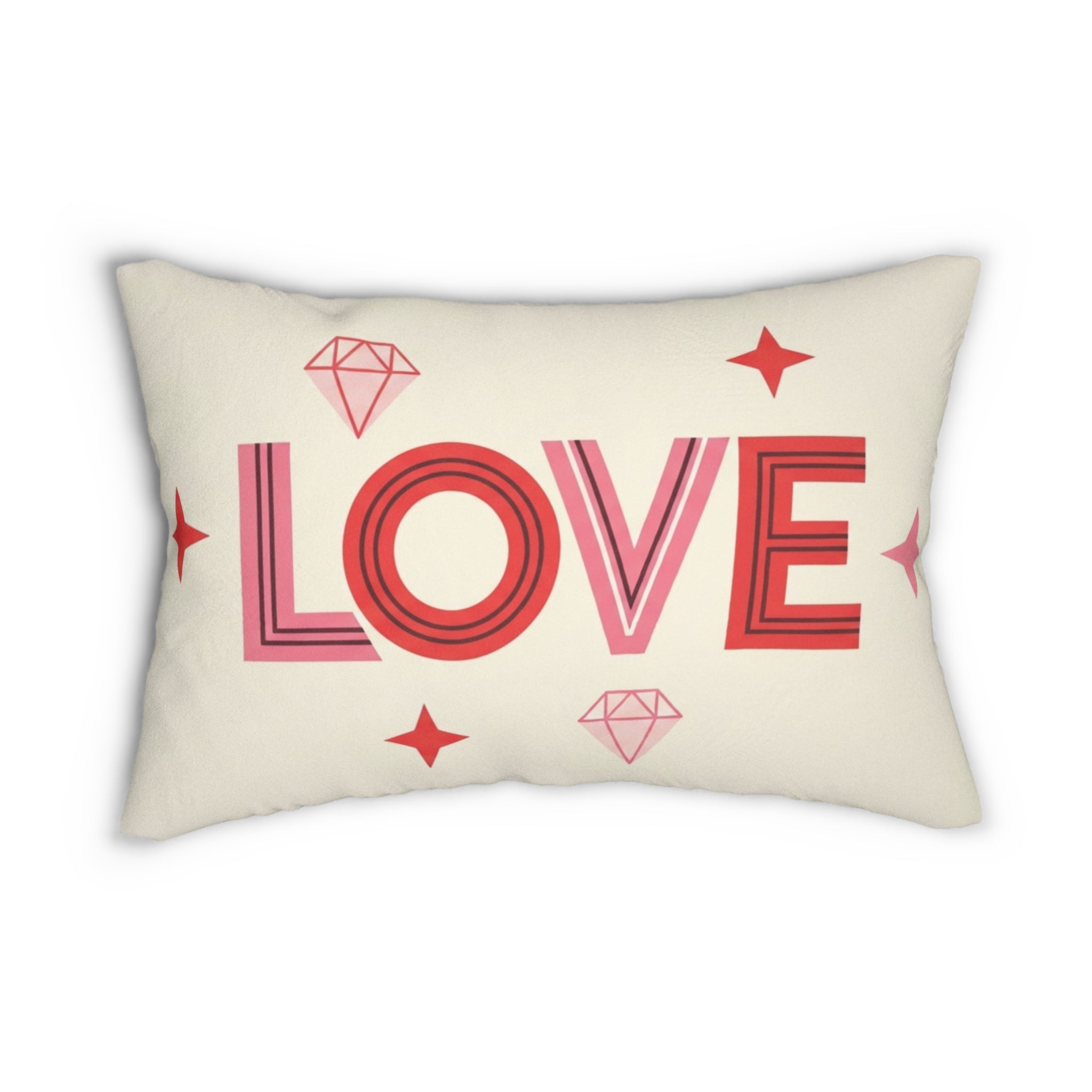 The Retro Love Lumbar Pillow — Atomic Typography
