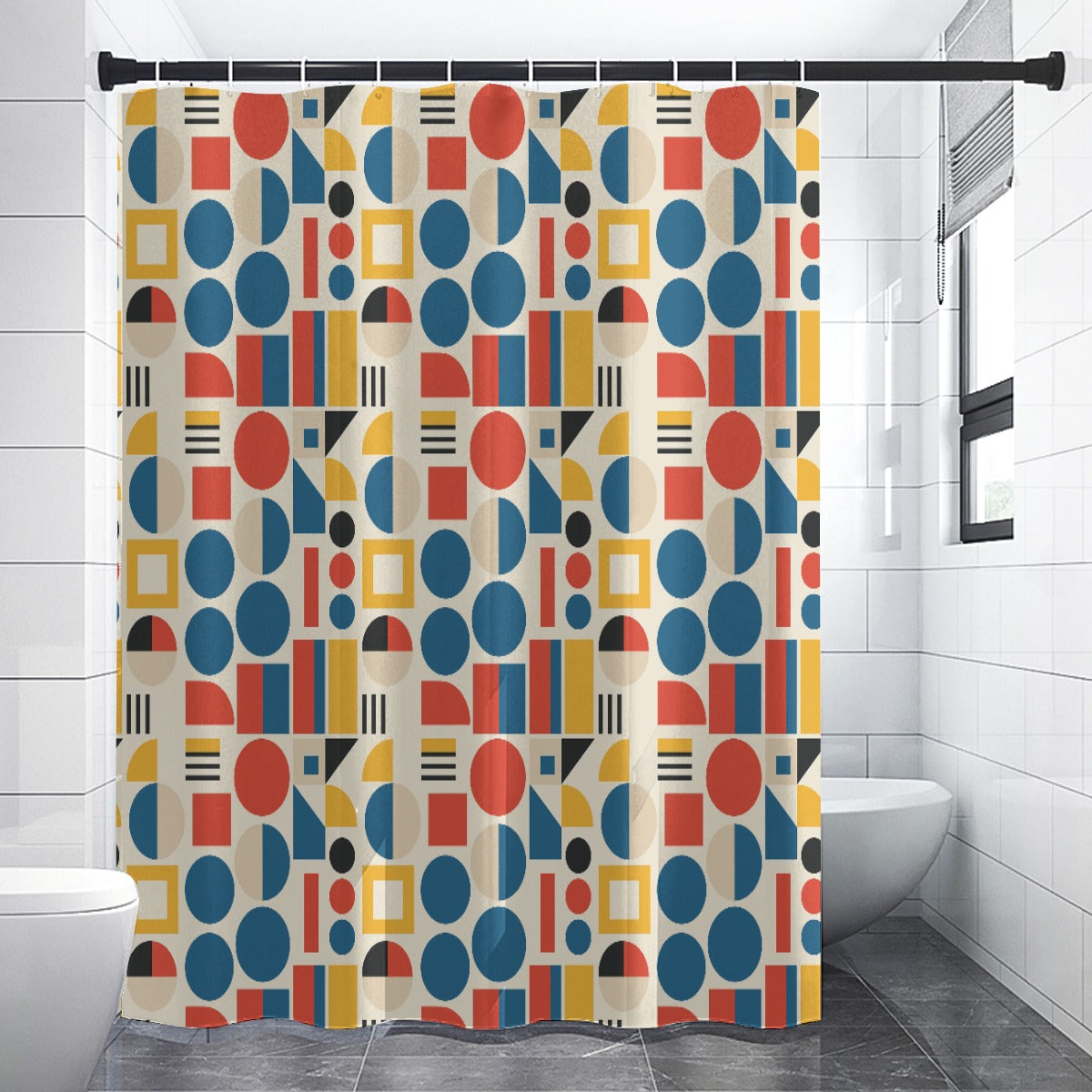 Atomic Geometry MCM Shower Curtain