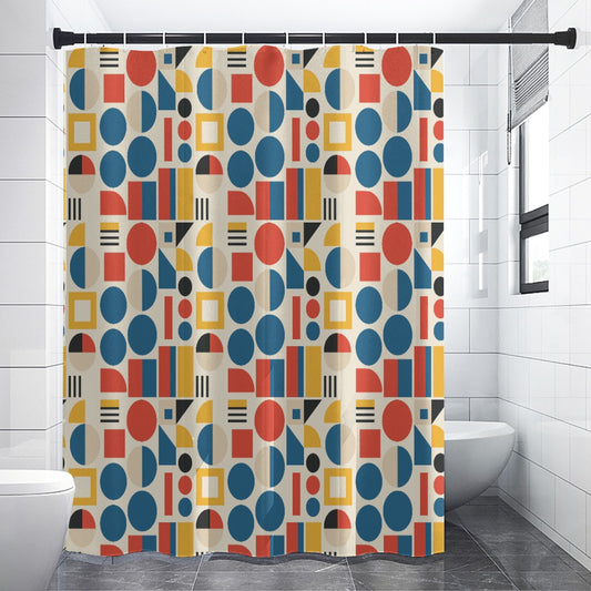 Atomic Geometry MCM Shower Curtain