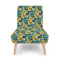 The "Calypso" Mid-Century Accent Chair | Atomic Teal & Gold