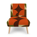 The "Bauhaus Block" Occasional Chair | Rust & Walnut