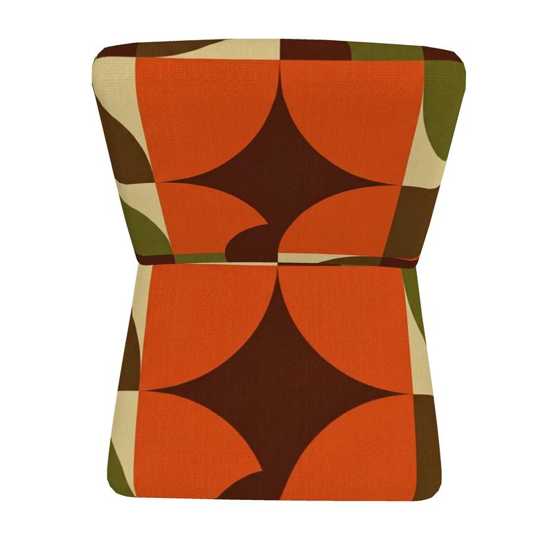 The "Bauhaus Block" Occasional Chair | Rust & Walnut