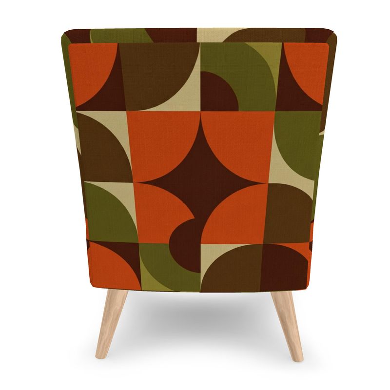 The "Bauhaus Block" Occasional Chair | Rust & Walnut