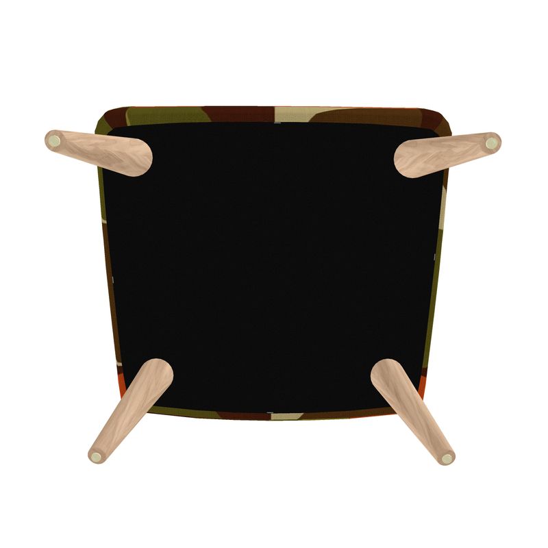 The "Bauhaus Block" Occasional Chair | Rust & Walnut