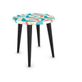 The "Atomic Diner" Side Table | Turquoise & Coral