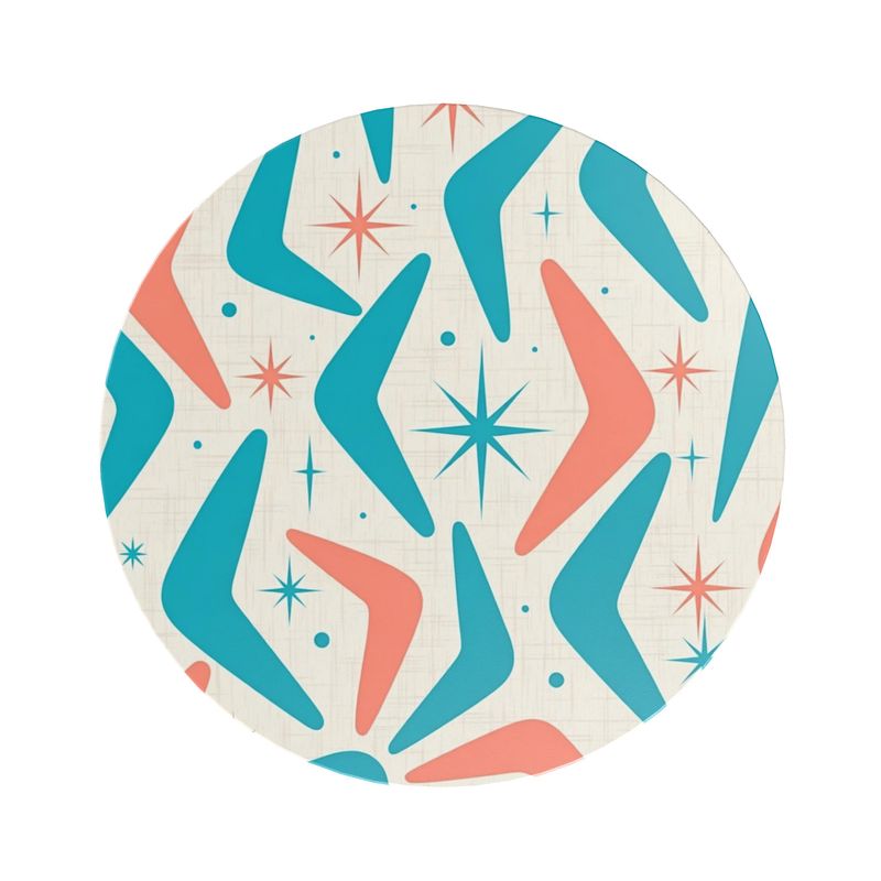 The "Atomic Diner" Side Table | Turquoise & Coral