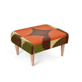 The "Bauhaus Block" Ottoman Footstool | Rust & Walnut