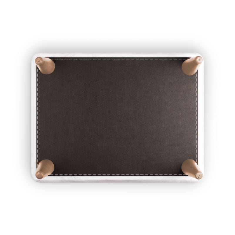 The "Bauhaus Block" Ottoman Footstool | Rust & Walnut