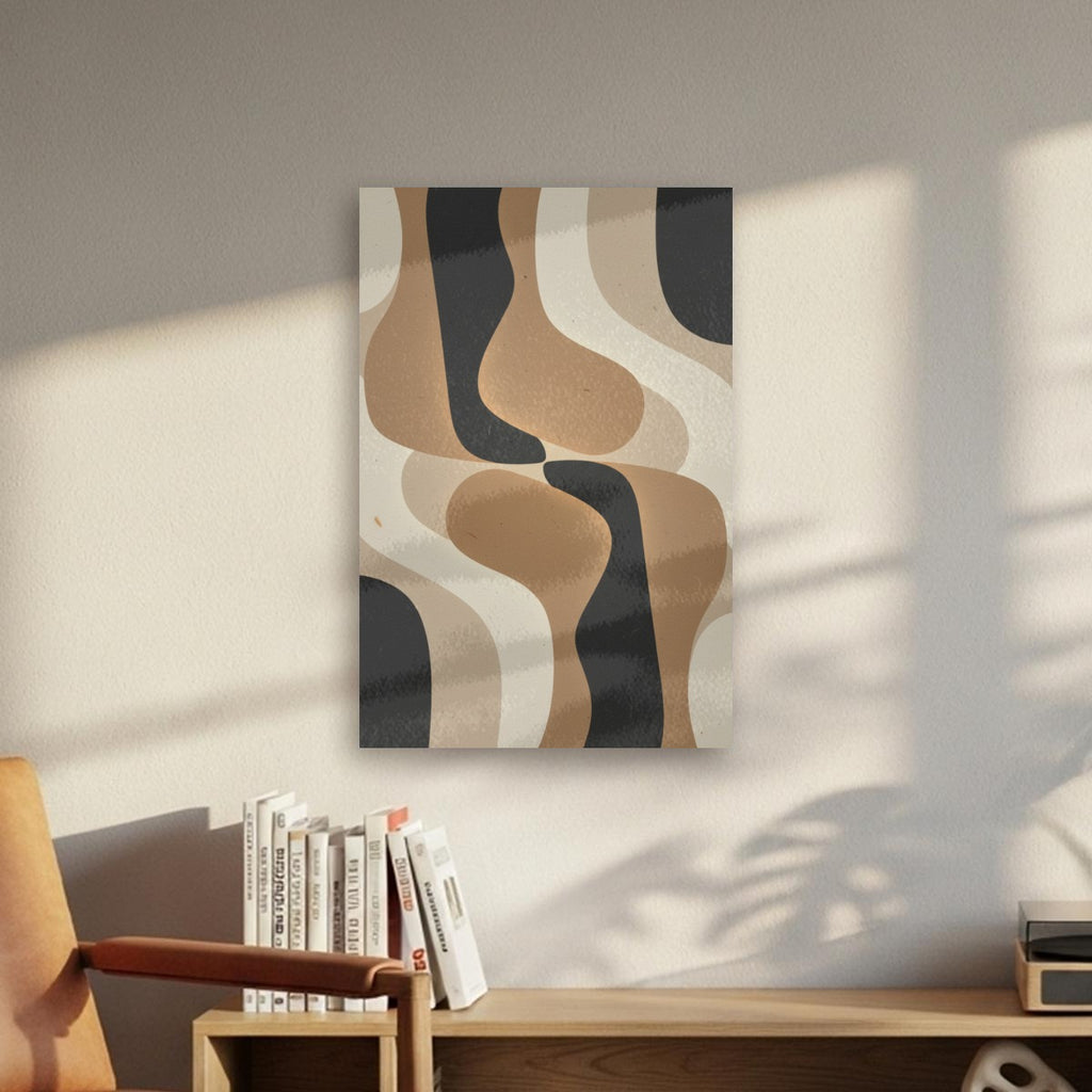 MCM Abstract Bold Contrast Wall Art | Framed Canvas Print