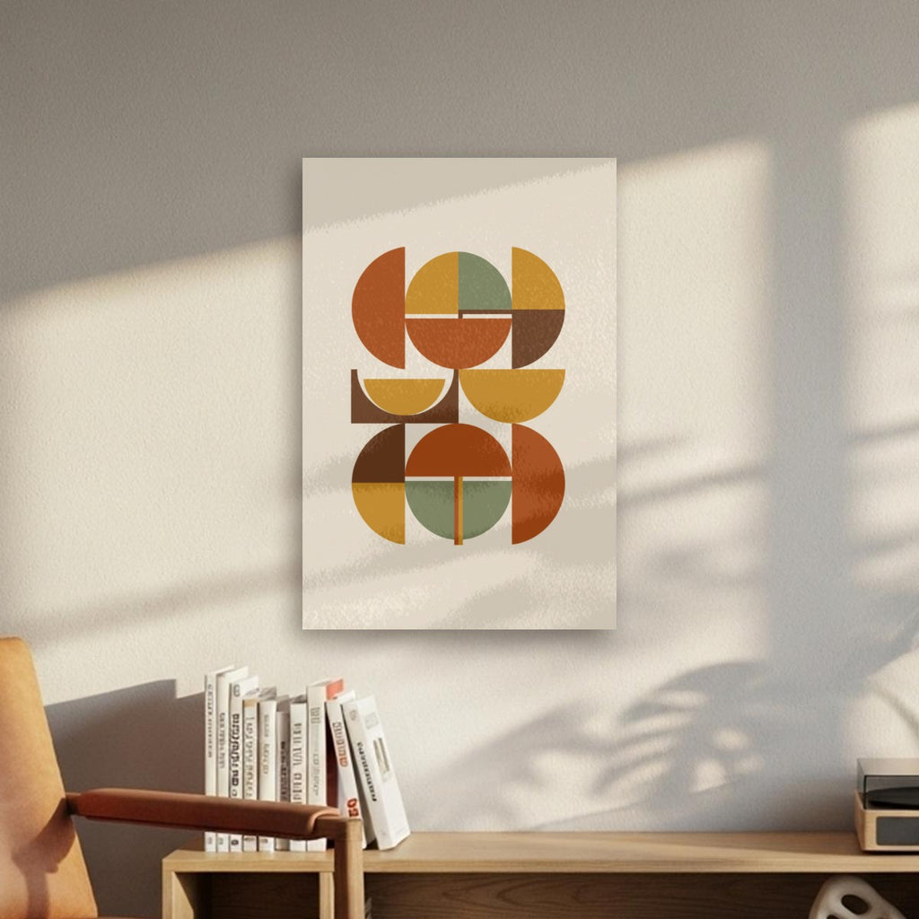 Mid-Century Modern Abstract Wall Art | Framed Canvas Print