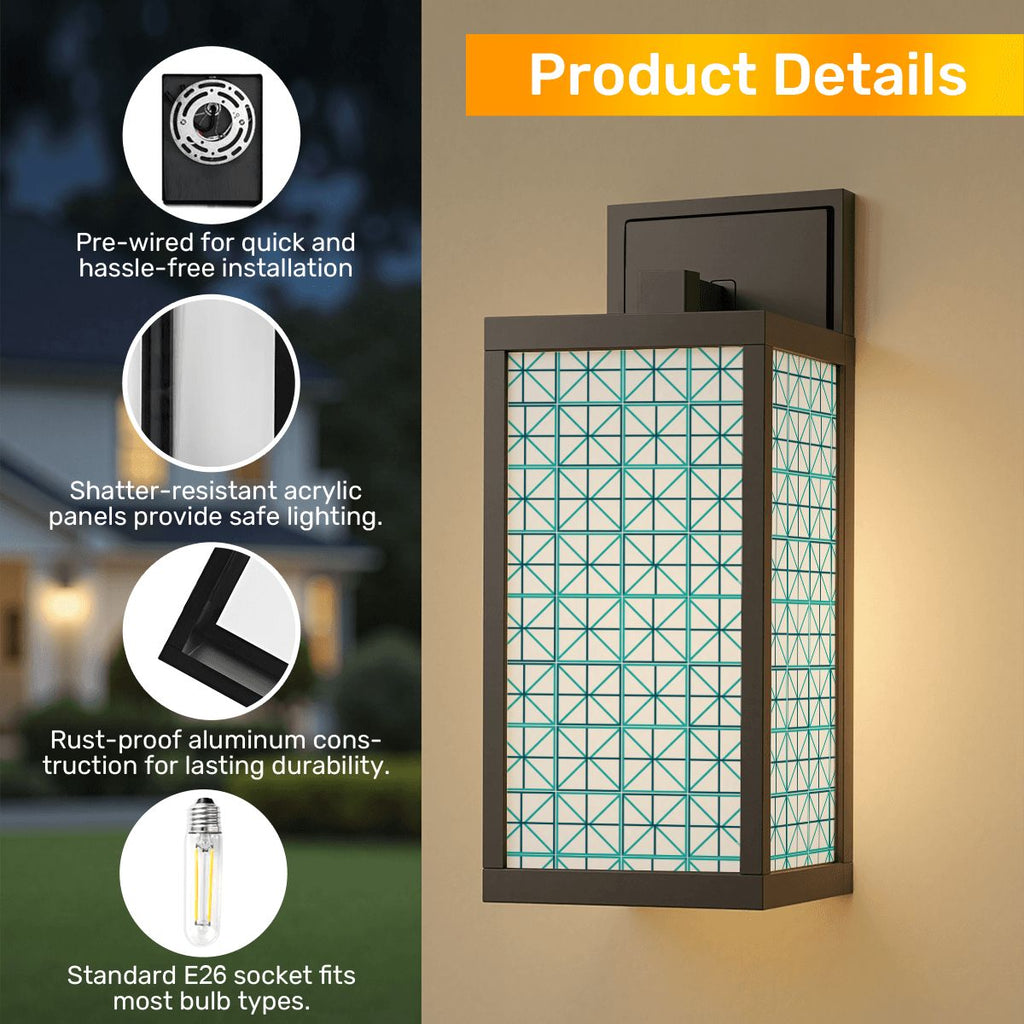 The "Palm Springs Block" Architectural Wall Sconce