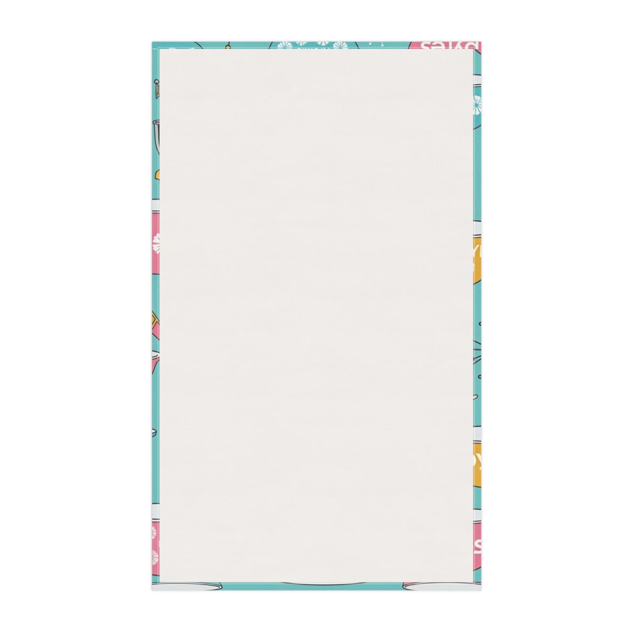 The Atomic Kitchen Tea Towel — Retro Pyrex Pattern (Cotton Twill)