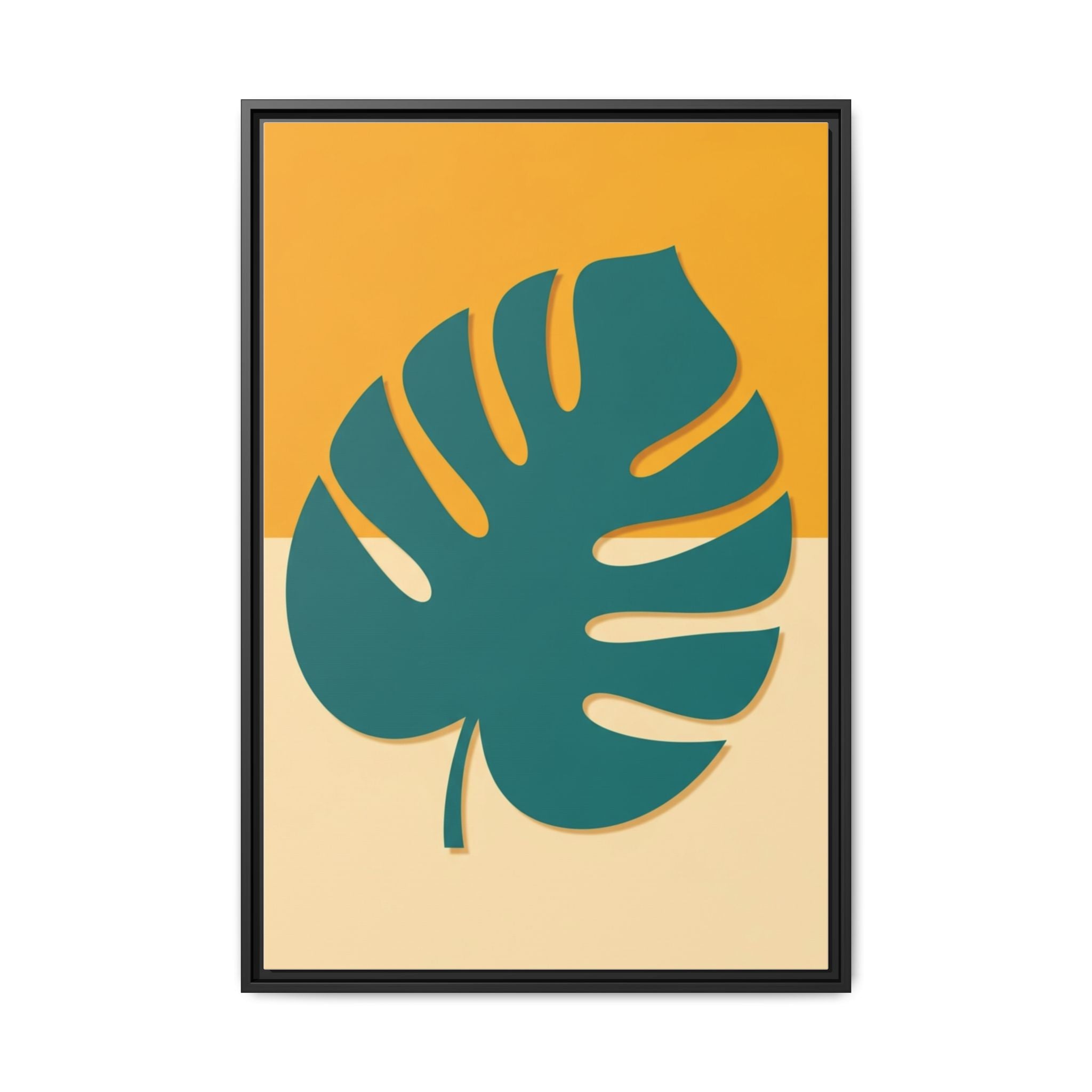 Desert Botanical No. 2: The Monstera — Framed Canvas