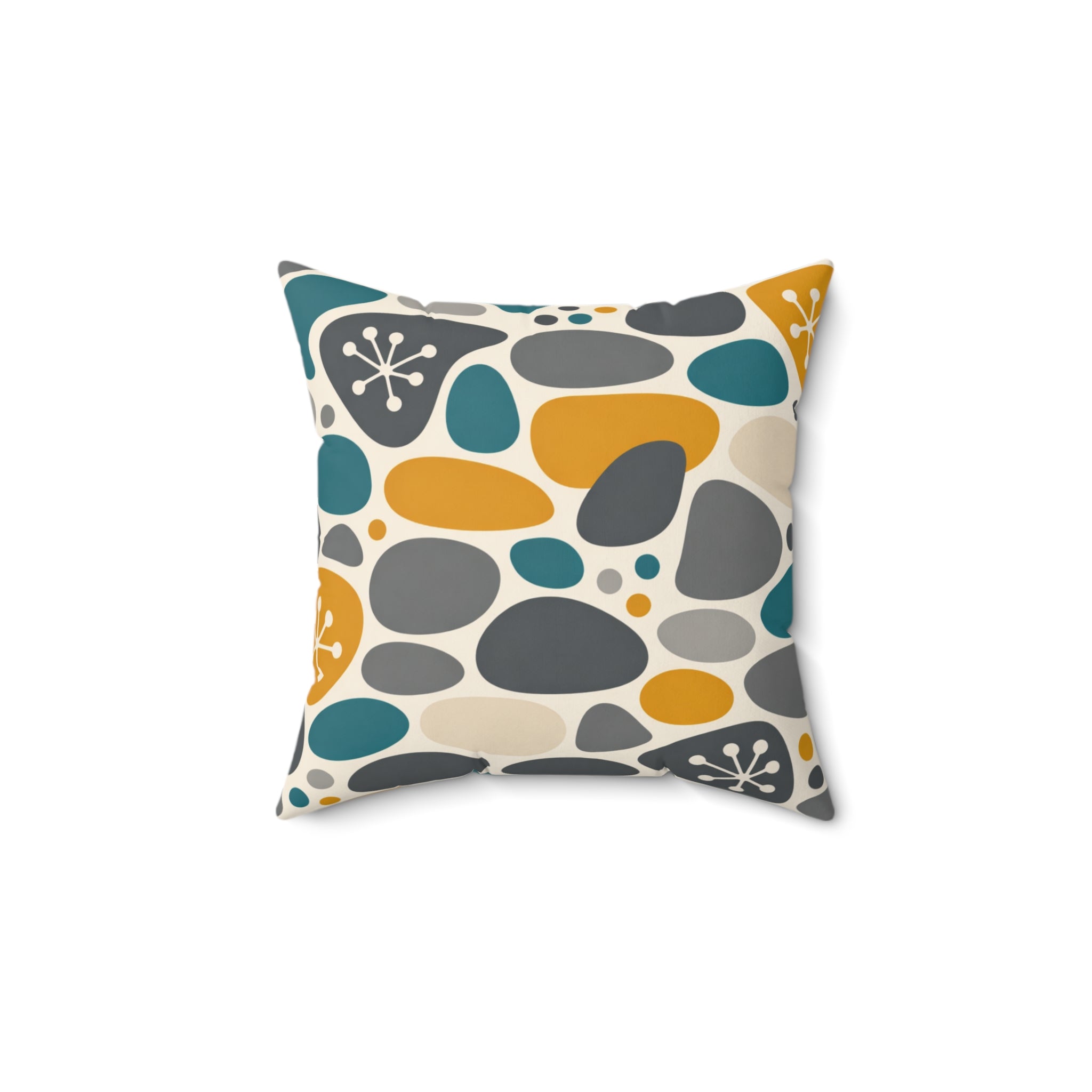 Atomic Pebble Mosaic Throw Pillow
