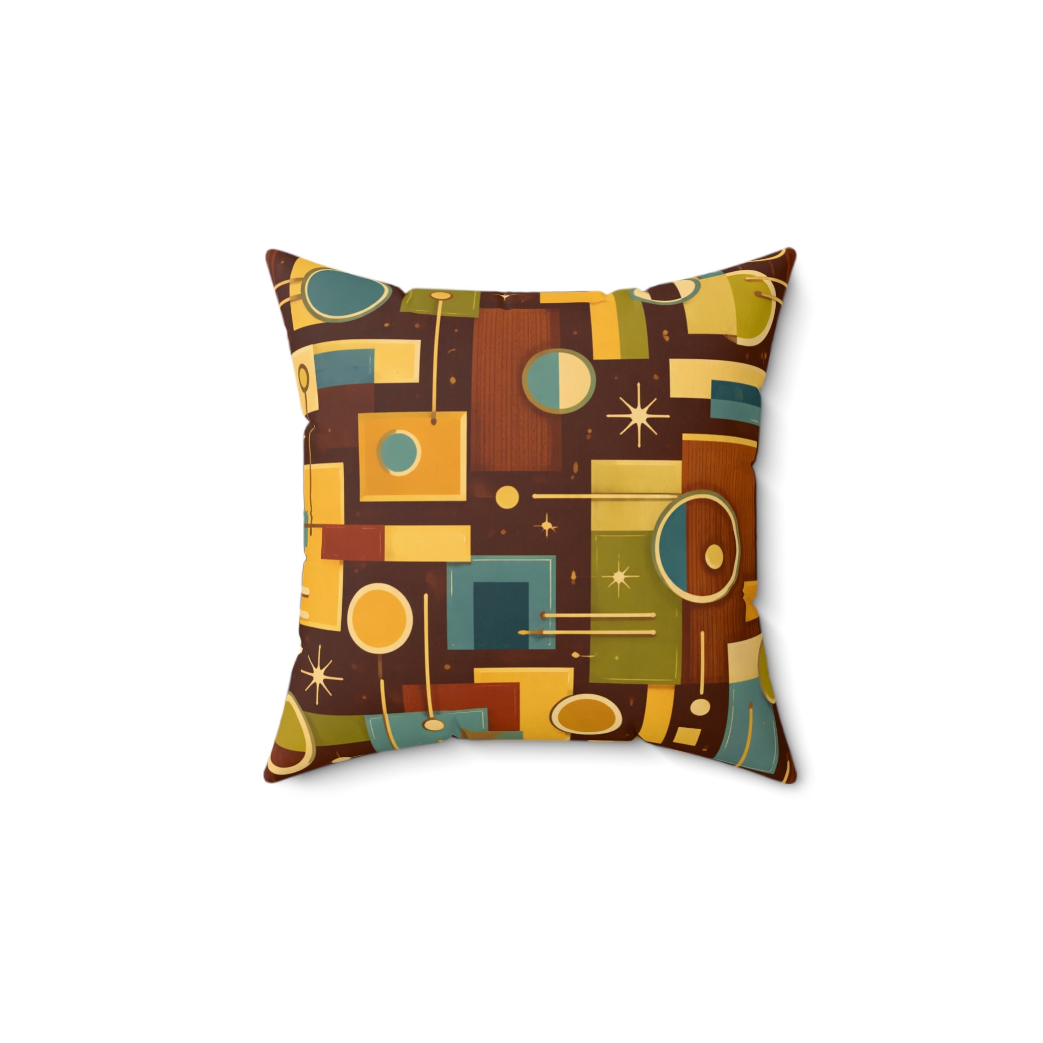Atomic Era Geometric Throw Pillow