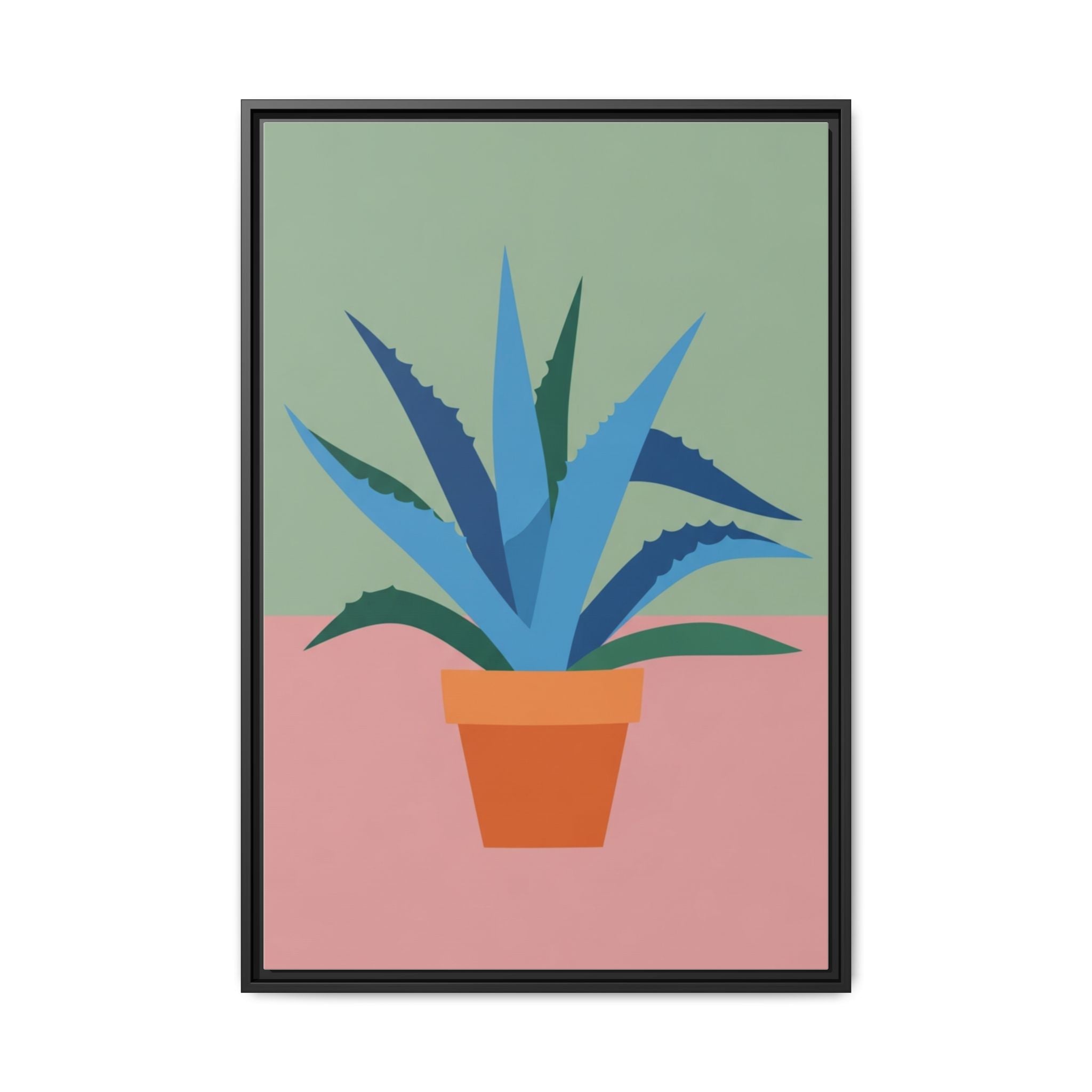 Desert Botanical No. 1: The Agave — Framed Canvas