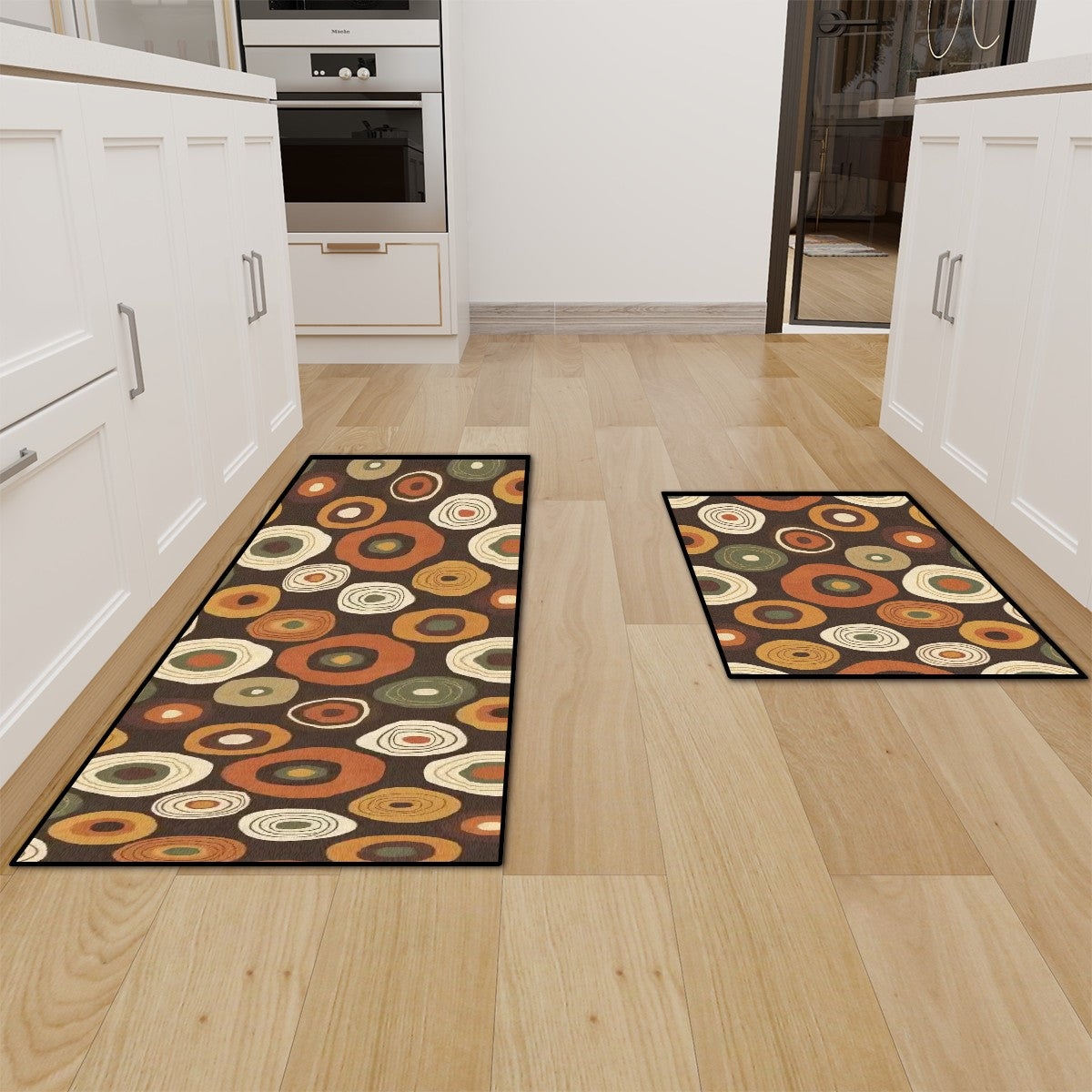 Pure Mid Century Kitchen Rug Set — Non‑Slip Washable Floor Mats
