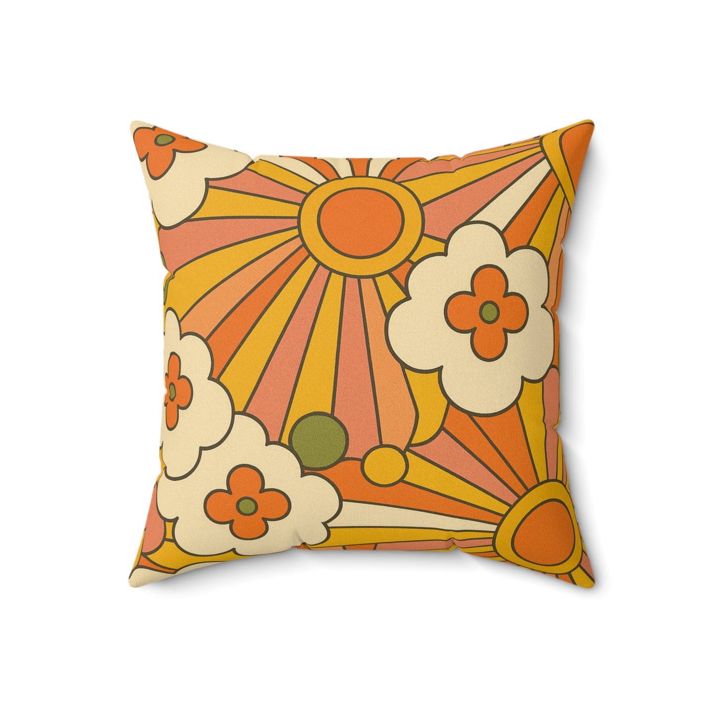 Groovy Bloom Burst Pillow