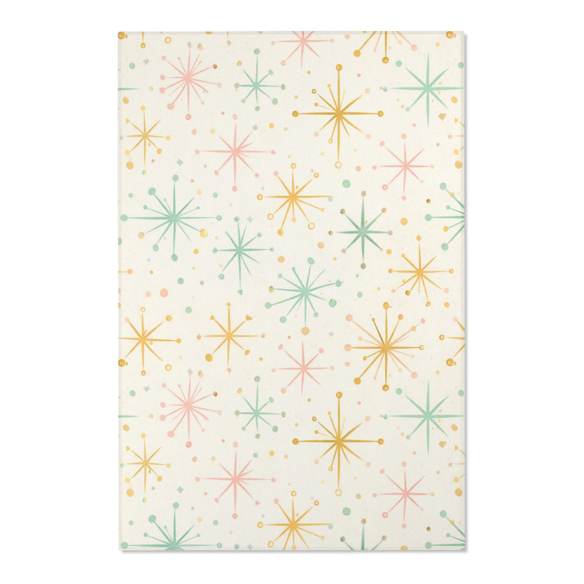 The Atomic Pastel Area Rug — Retro Starburst Print (Chenille)