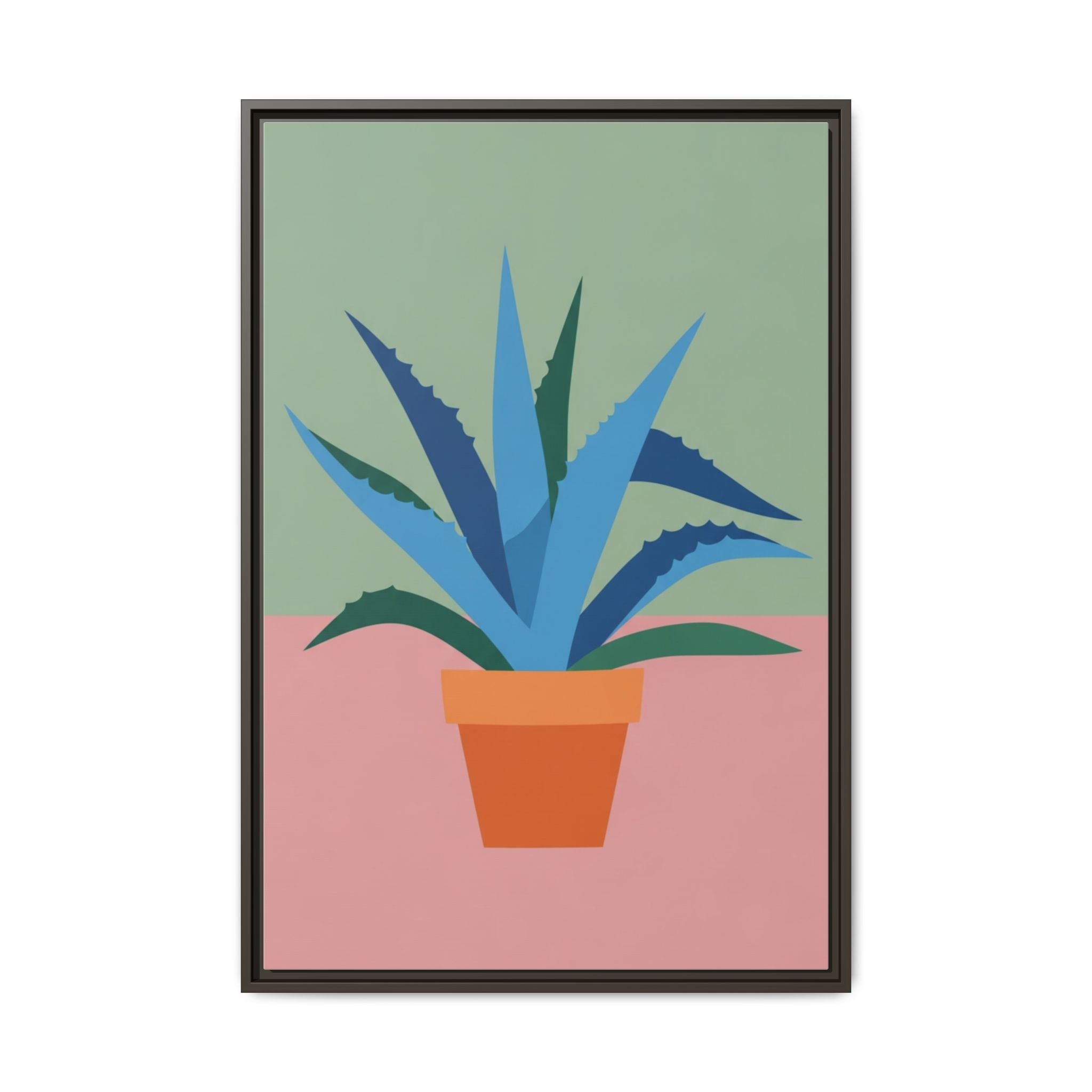 Desert Botanical No. 1: The Agave — Framed Canvas