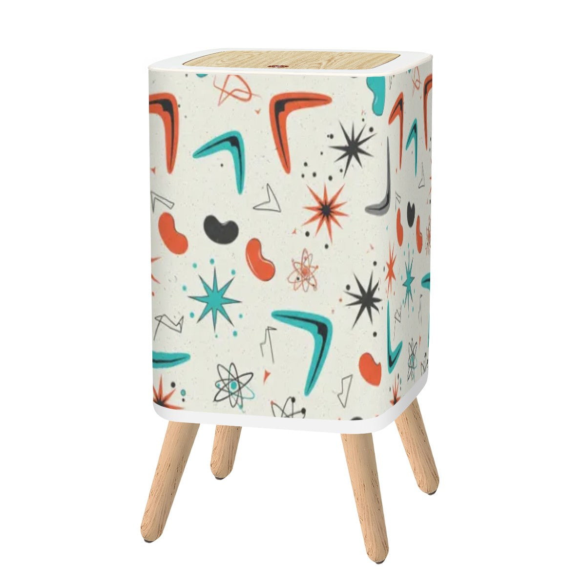 The "50s Diner" Atomic Standing Waste Bin & Organizer