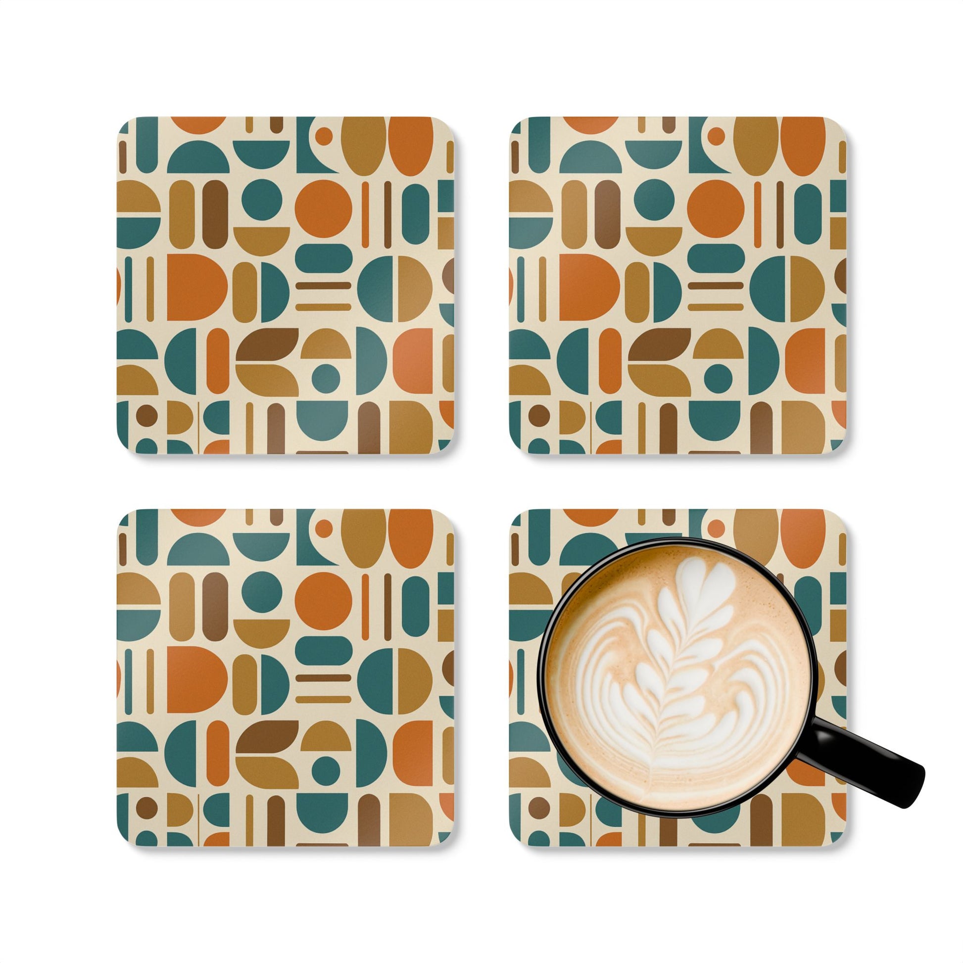 Atomic Groove Cork Coaster Set (4 pcs)