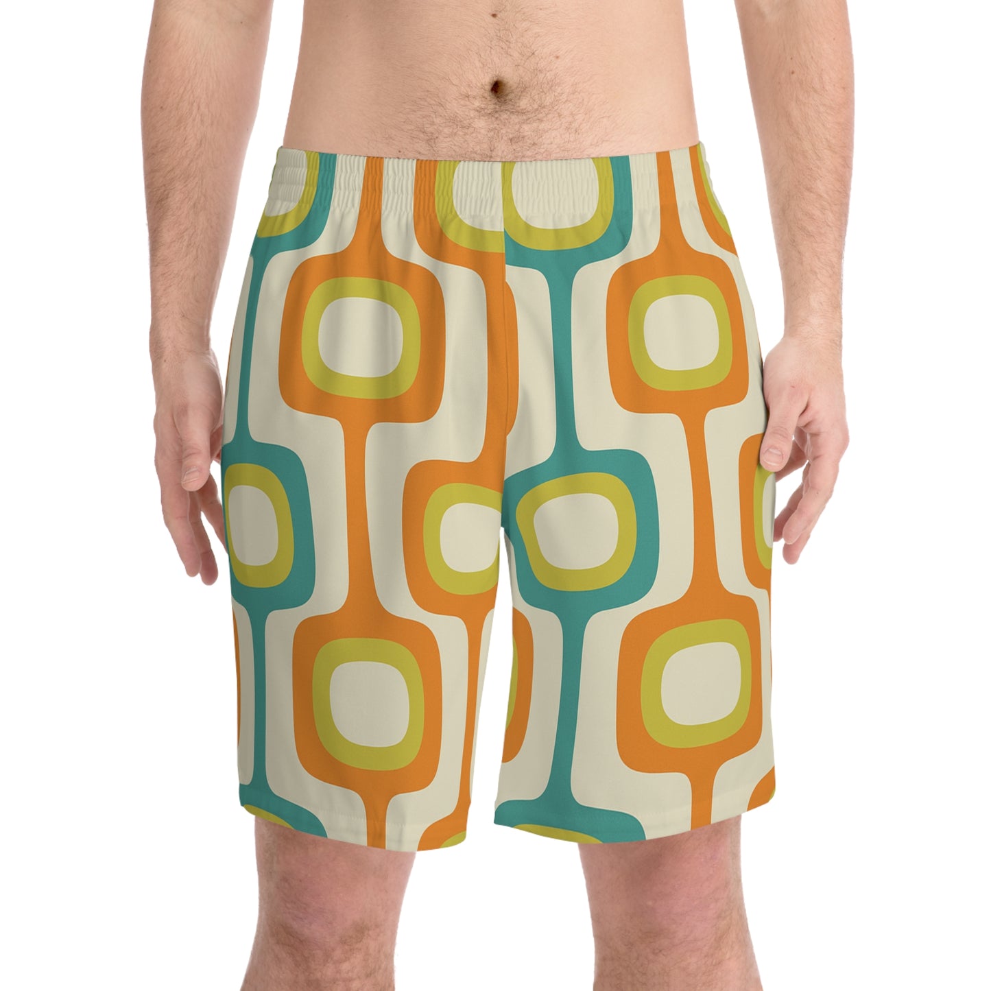 Retro Colorful Beach Shorts for Men - Perfect Summer Swimwear