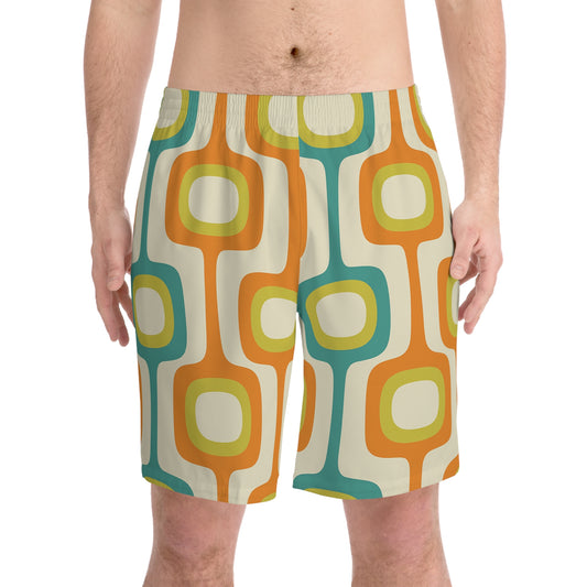 Retro Colorful Beach Shorts for Men - Perfect Summer Swimwear