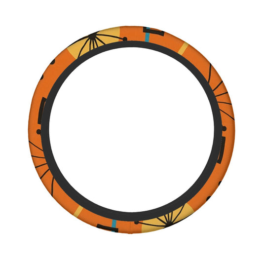 Atomic Sunset Steering Wheel Cover