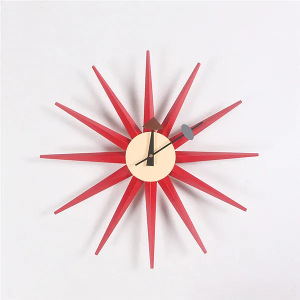 The "Apollo" Sunburst Wall Clock – 19" Mid-Century Icon