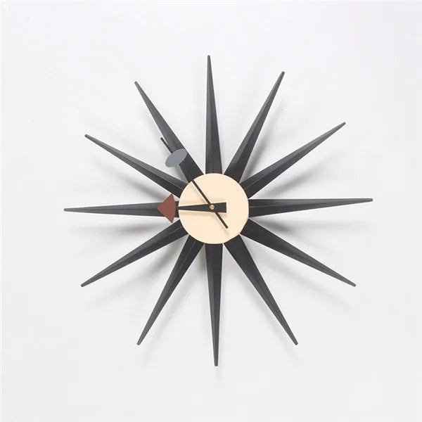 The "Apollo" Sunburst Wall Clock – 19" Mid-Century Icon